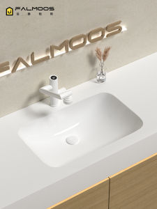 Stone Plate Countertop Customized Ceramic Integrated Basin Seamless Connection Bathroom Minimalist Ceramic Basin Wash Basin Washbasin