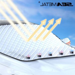 SEAMETAL Snow Cover Car Windshield Snow Sun Shade Waterproof Protector Automobile Strong Magnetic  Front Windscreen Car Covers