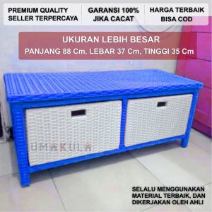 LEMARI ROTAN SINTETIS WARNA WARNI 2 KOTAK LACI MEJA TV Termurah / Bufet Rattan Susun Samping / Meja TV  Murah Terbaru 2023