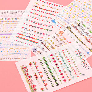 Miếng Dán Viền Hoa Viền Trang Trí DIY Cho Sổ Tay Theo Dõi Tuổi Tác Miếng Dán Viền Trang Trí Văn Phòng Phẩm Văn Hóa
