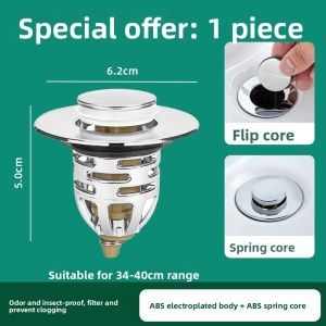 UBT | Anti-Insect Anti-Odor Pop-Up Drain Stopper for Basin