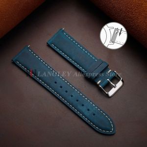 langley | Quick Release Watch Band for Men Women Cowhide Watch Strap Replacement Belt 14mm 16mm 18mm 20mm 22mm 24mm Vintage Brown Straps