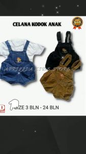 Celana kodok anak bayi bahan jens / Celana setelan kodok anak bayi / set celana kodok bayi atasan kaos polos / Overal bayi / overal anak balita jens / setelan baju kodok denimn termurahterlaris COD