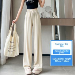 YAMIANNV | Slimming Cool Feel Floor Length Summer Breathable Straight Leg Casual Pants