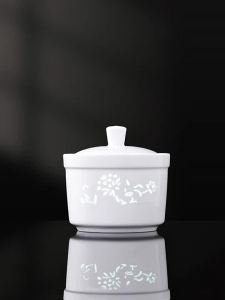 JINGDEZHEN | High Temperature Household Steam Pottery Double Boiler for Birds Nest with Lid