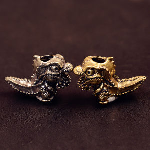 Personalized Brass Dragon Knife Pendant EDC Necklace Keychain DIY Umbrella Rope Zipper Accessories Violent Dragon Keychain