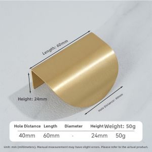 Lacquered Solid & Hollow Concealed Large Drawer Handle
