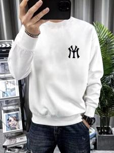 Mens Fleece Lined Hoodie Loose Fit round Neck Casual Versatile Autumn Winter New Fashion Streetwear Comfortable Long Sleeve Sweatshirt