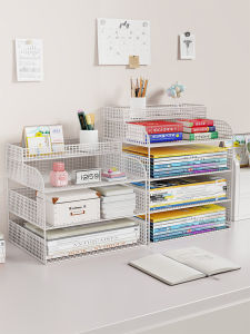 Simple Modern Desktop Bookshelf Childrens Picture Book Storage Rack Desk File Organizer Book Cabinet Sorting Box Kitchen Storage