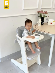 Ghế ngồi ăn dặm đa năng cho bé Babypods tùy chỉnh độ cao tặng kèm đệm tựa lưng dây đai an toàn