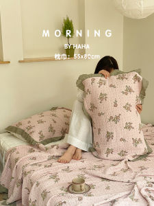 High End Linen Pillowcase Set Pure Cotton Boys Mens Style Two Pieces Cute Pad Towel Bedding Accessories Single Person Use