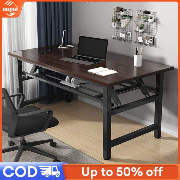 OuPai 120CM Double Layer Folding Computer Table Student Study Desk