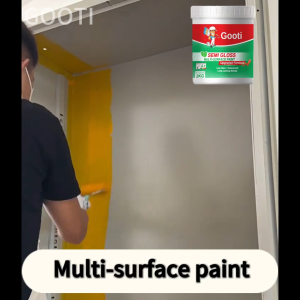 [Semi Gloss] Multi-surface Paint 1kg With Brush Wood Paint Renovation Paint Anti Rust Paint for Metal For Metallic Concrete Wood Wall Tile Concrete Metal Furniture Anti Rust Water Based