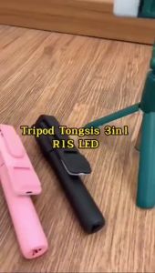 TONGKAT TRIPOD TONGSIS 3IN1 R1S LED MINI SELFIE STICK TOMSIS BLUETOOTH