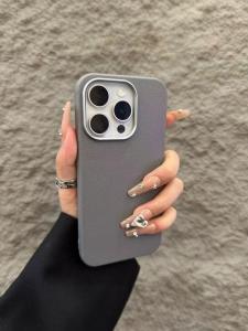 Fancy Plain Leather Pattern Soft Case for Iphone16promax New Arrival Phone Case Business 15plus Minimalist Pure Color 13/14 Anti-Fingerprint 12 Men and Women 11 Retro Xsmax Drop-Resistant Protective Case