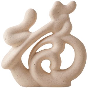 ZHONGGE | Modern Simple Ceramic Fortune Character Ornament Creative Home Decoration