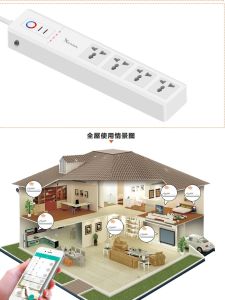 Smart WiFi Power Strip with Mobile APP Control US Standard Voice Control Google Home Alexa Compatible Quick Charge Doodle