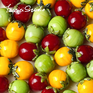 Handmade Tomato Blueberry Premium Lampworking Glass Spacer Beads DIY Earring Bracelet Necklace Jewelry Accessories