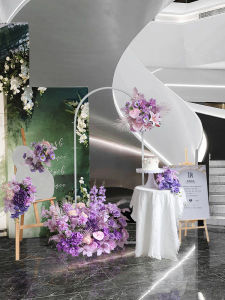 Artificial Flowers Purple Simulation Flower Arrangement Wedding Decoration Store Window Display Home Decor European Luxury Style Mixed Flowers
