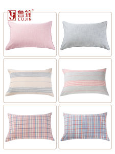 Thickened Pure Cotton Lu Jin Pillowcase Single Piece for Single And Double Bed Rustic Fabric Rectangular Shape All Season Use