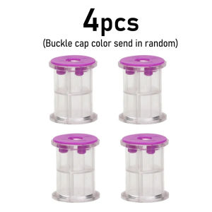 4PCS/9PCS Empty Standard Bobbin Spools with Buckle Cap High Polymer Material Translucent Thread Spool Fly Fishing Tackle