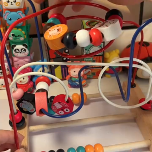 NIKO Wooden Bead Maze Toy Early Educational Learning Toys Animal Around Beads Wire Maze Montessori Toys For Kids Boys Girls Birthday Gifts