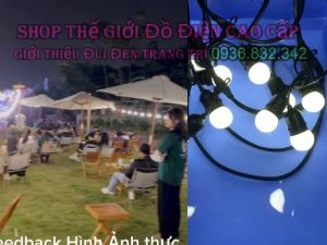 Dây Bóng Đèn Trang Trí Ngoài TrờiTrang Trí Quán Bia Quán Cà Phê Quán Ăn Trà Tranh Trà Sữa Dây Đui Đèn Trống Nước