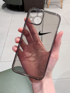 New Ins Style Transparent Black Silicone Phone Case for Apple 14 pro 15 13  Men Women 12 TPU Soft Case XsMax 17 Plua Full Cover Lens No Fading