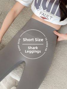 Miiow | Womens Fitness Pants Summer 2024 New Seamless Sharkskin Yoga Gym Cycling Base Layer Pants Catman Small Size Shark Pants