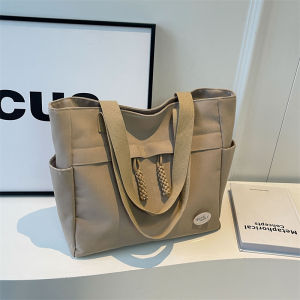 Large Capacity Canvas Tote Bag Womens Shoulder Bag for Work Commuting Spring 2025 New Style Lazy Student Fashion Trend