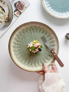 Retro Artistic Carved Dinner Plates