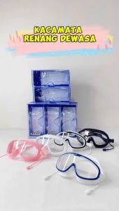 KANSA Kacamata Renang Dewasa Big Frame Lensa Kaca Besar Swimming Googles Remaja Anti FOG Anti UV