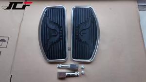 Universal Motorcycle Front Wide Footrest Foot-boards Rider Driver Foot Rest Floorboards Black For Honda Yamaha Dragstar