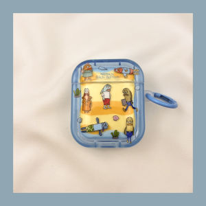 Fun Cartoon Bikini Island Clownfish AirPods 4 Protective Case Wireless Bluetooth  pro Earphone Cover Second Generation