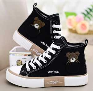 eL Store - Sepatu Sneakers Boots Wanita Teddy Bear Terlaris Terbaru