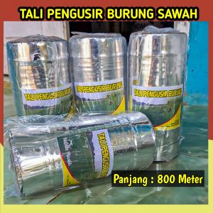 Tali Perak Pengusir Burung Sawah / Hama / kilauan maximal tidak kusut / Tali pertanian Panjang 800 M
