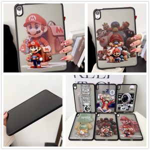 For Samsung Galaxy Tab A7 A8 A9 A9+ S6 Lite S7 S8 S9 S7+ S8+ S9+ S7FE S9FE+ Plus 5G 8.0" 8.7" 10.4" 11.0" 12.4" SM-T220 X110 P620 X200 X218 X510 Kids Tablet Cute Cartoon Pirate King Luffy Mario Transparent TPU Case Back Cover