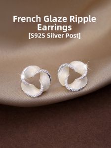 YICAN | Elegant Zircon Twisted Earrings S925