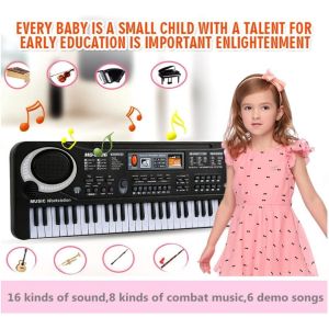 Babycolor Mainan Anak Piano Elektronik 61 Keys / Keyboard Electronic 61 Keys Lengkap Mic Dan Charger