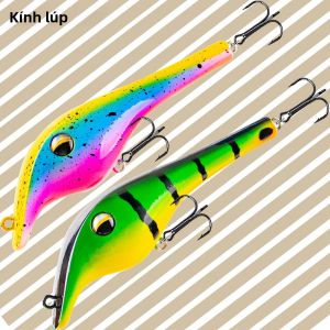 Mồi Câu Giả Magnisher 9cm Kiểu Jerkbait Cứng Nổi/chìm Chậm Kiểu Crankbait Mồi Rung Câu Cá Bass Cá Chó Mọi Môi Trường Nước Kèm Móc Câu Ba Ngạnh 3X
