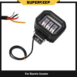 For Electric Scooter Front Lamp Led Liht Spotlight DC 12V-80V Waterproof Warning Headlight Parts 16W