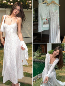 audwyn | Đầm Camisole Hoa Văn Retro Co Dãn Slimming