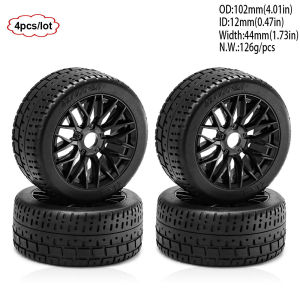 ONEVAN | 4PCS RC Car High Grip Rubber Wheels Tires for 1/7 1/8 Arrma Infraction F1 6S BLX Limitless Feiyue Mustang GT Upgrade Parts