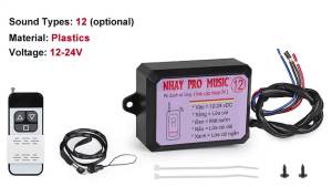Bộ Điều Khiển Còi Nhạc 12V-24V Cho Ô Tô Xe Tải Xe Van Xe Máy Với Điều Khiển Từ Xa 3+ Pro 12 Âm Thanh Điện Tử
