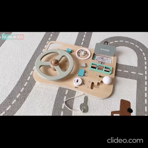 Bảng Vô Lăng Gỗ Montessori Mô Phỏng Lái Xe - Đồ Chơi Giáo Dục Sớm Rèn Kỹ Năng Vận Động & Tư Duy Cho Bé