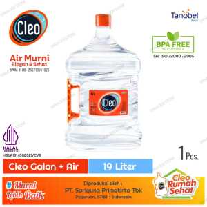 [ Air Minum CLEO Galon+Air 19 Liter | 1 Pcs ]