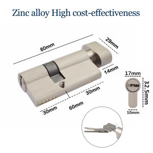Replacement of lock cylinder for home interior anti-theft doors Keyed door lock Zinc alloy copper alloy 60mm 70mm 80mm