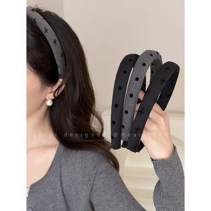 Gray Fancy Bows Headband Female Gray Suit Fabric Headband Easiest for Match out Face Washing Hair Fixer Hair Accessories