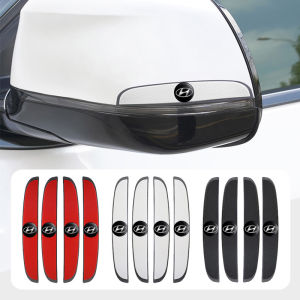 Hyundai | 4Pcs Car Door Bumper Strip Anti Collision Rubber Stickers For Hyundai IONIQ Sonata Elantra Grandeur i20 i10 SantaFe i30 Palisade