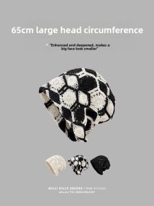 BILLI ZILLY | Hand Knitted Summer New Small Hollow Out Womens Knit Hat Fashionable Stylish Face Slimming Head Cover Casual Style Round Top